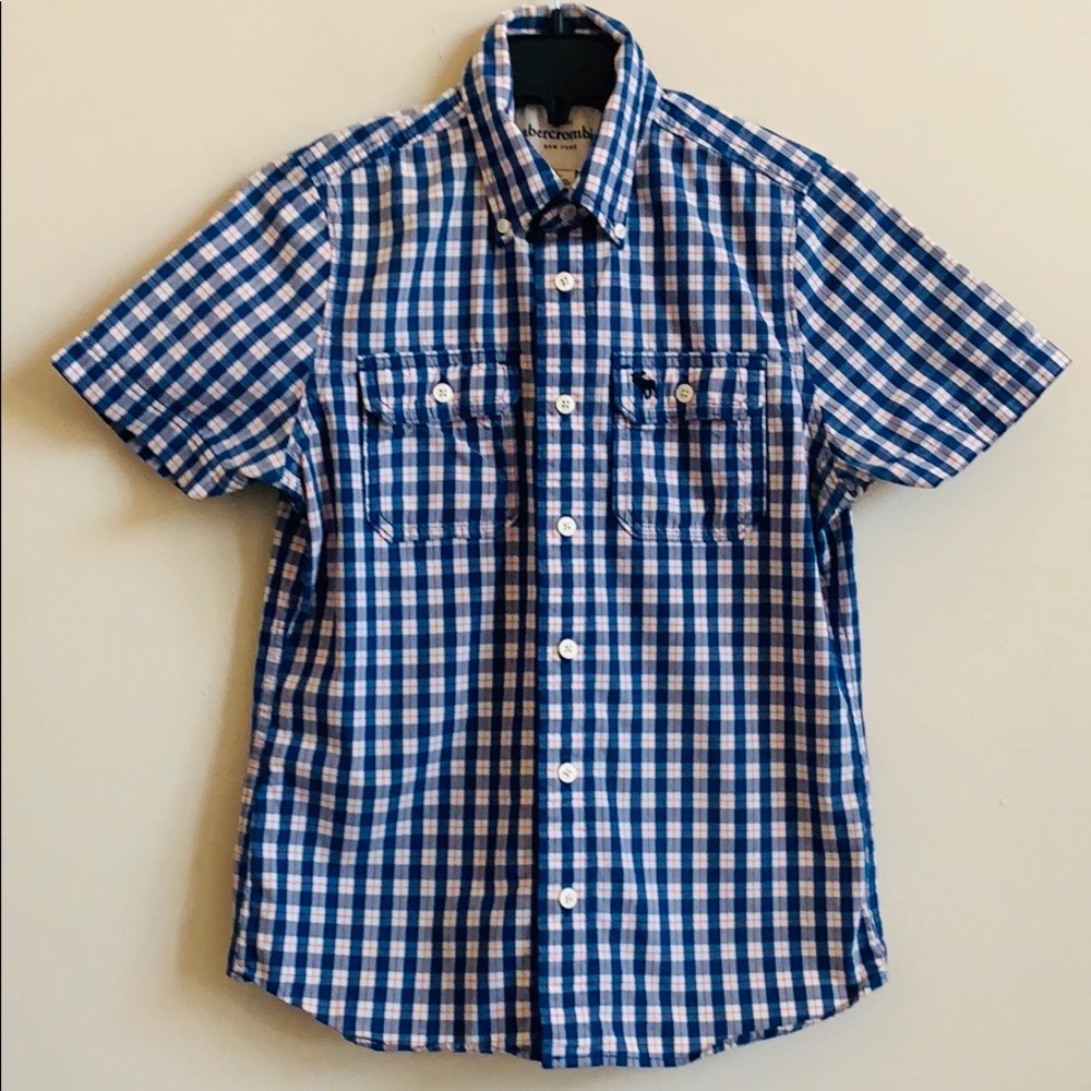 Abercrombie Kids Blue White Muscle Shirt